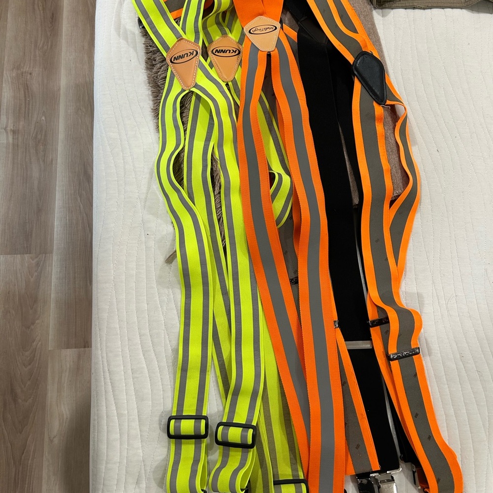 Neon Yellow and Orange Suspenders assorted Brands